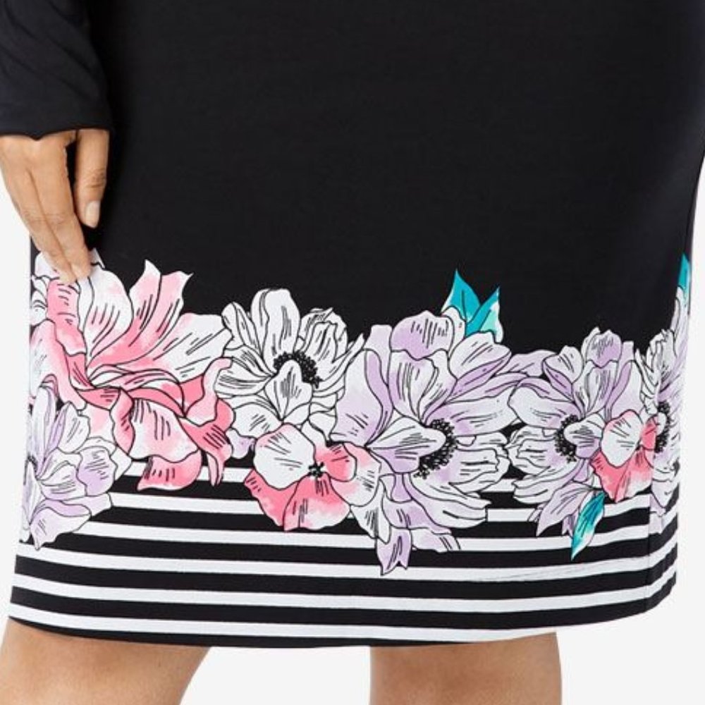 Cold Shoulder Plus Size Sheath Dress - Picture 5 of 7